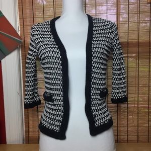 Houndstooth Knit Cardigan